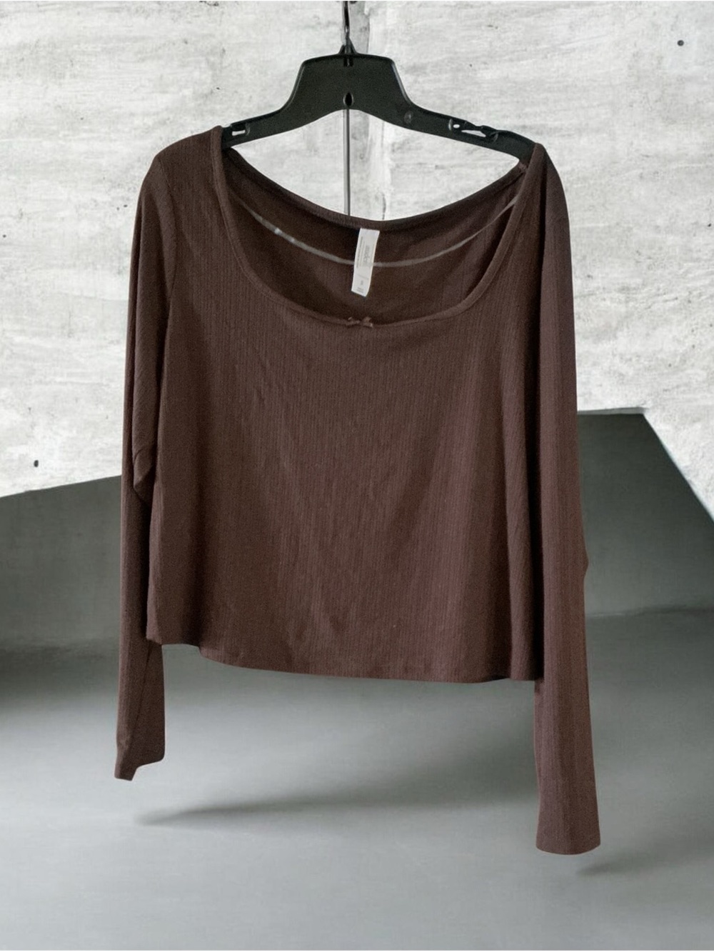 Auden Brown Cropped Long Sleeve sleepwear